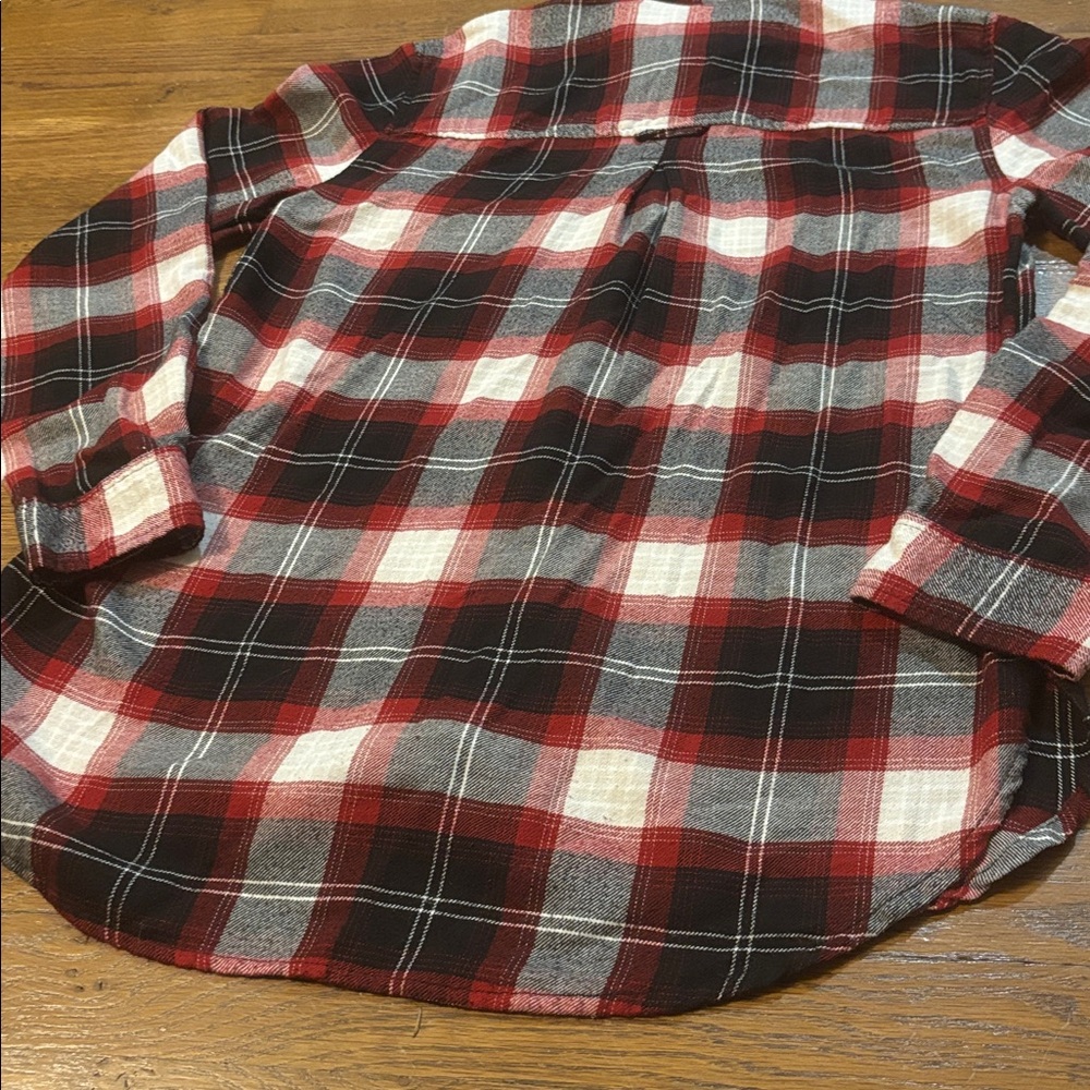 American Eagle Boyfriend Fit Plaid Button Down Plaid Shirt, Women’s Size Small - Picture 7 of 7